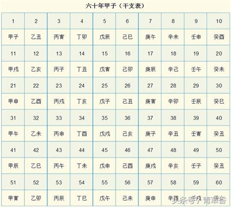 天干地支號碼|《天干地支》對照表及運用方法